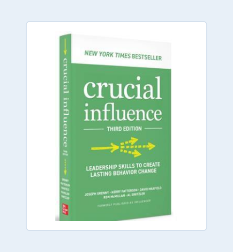 Cover of Crucial Influence, the book the Sonoco course is based on.