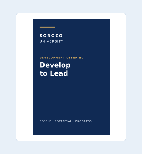 Develop to Lead course title treatment.